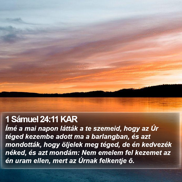 1 Sámuel 24:11 KAR Bible Study