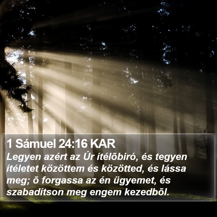 1 Sámuel 24:16 KAR Bible Study