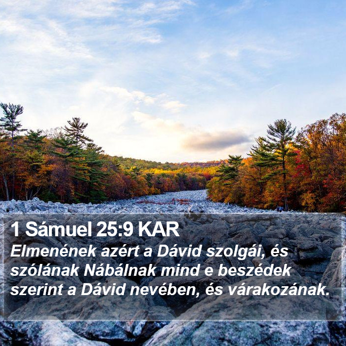 1 Sámuel 25:9 KAR Bible Study