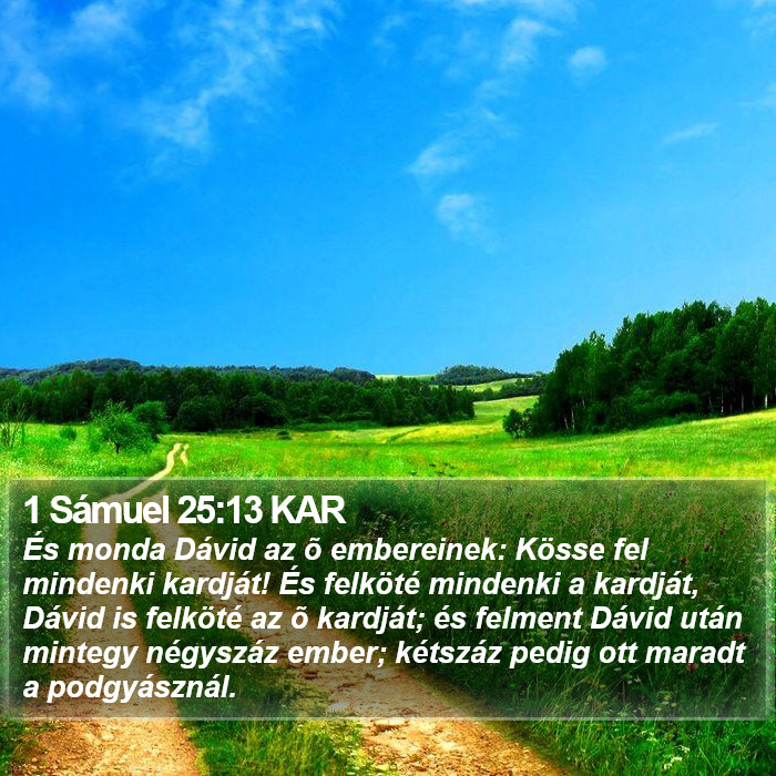 1 Sámuel 25:13 KAR Bible Study