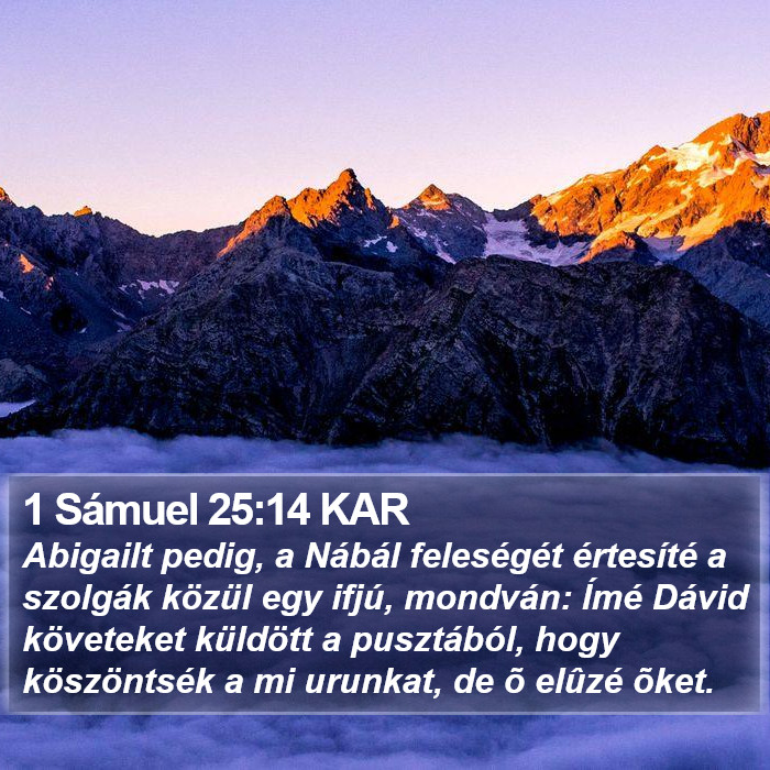 1 Sámuel 25:14 KAR Bible Study