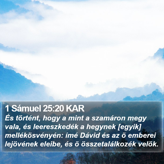 1 Sámuel 25:20 KAR Bible Study