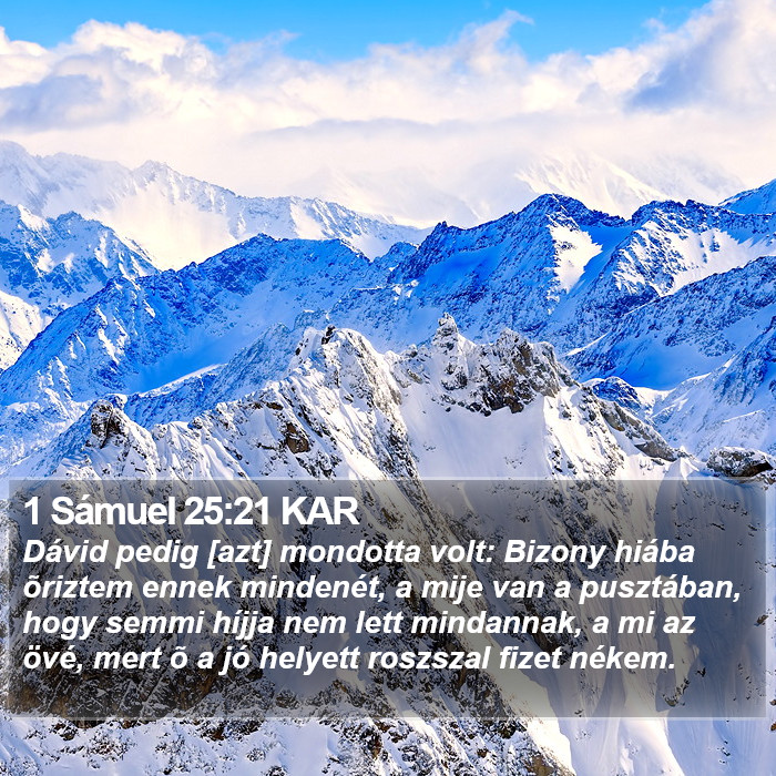 1 Sámuel 25:21 KAR Bible Study