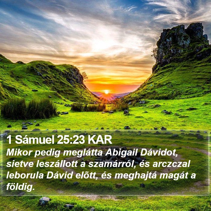 1 Sámuel 25:23 KAR Bible Study