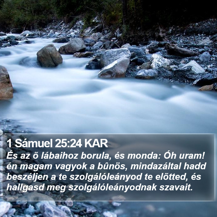 1 Sámuel 25:24 KAR Bible Study