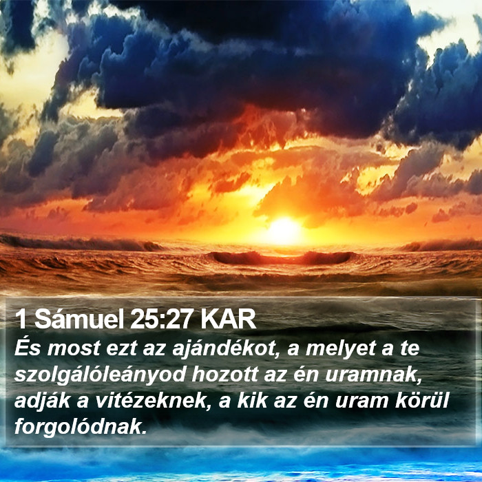 1 Sámuel 25:27 KAR Bible Study