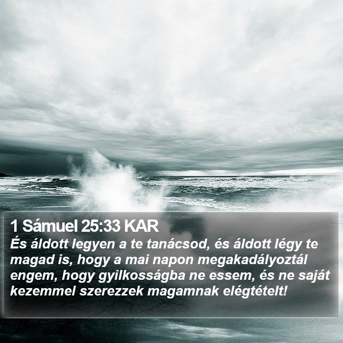 1 Sámuel 25:33 KAR Bible Study