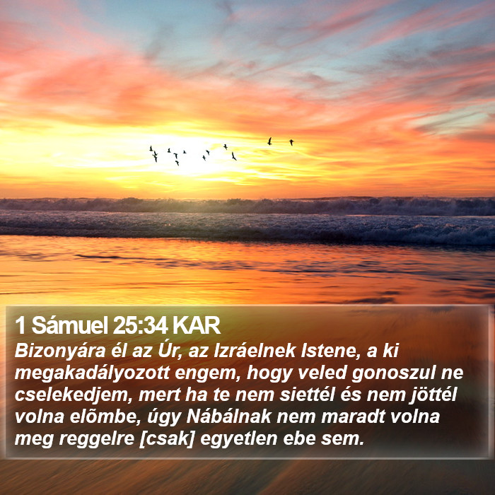 1 Sámuel 25:34 KAR Bible Study