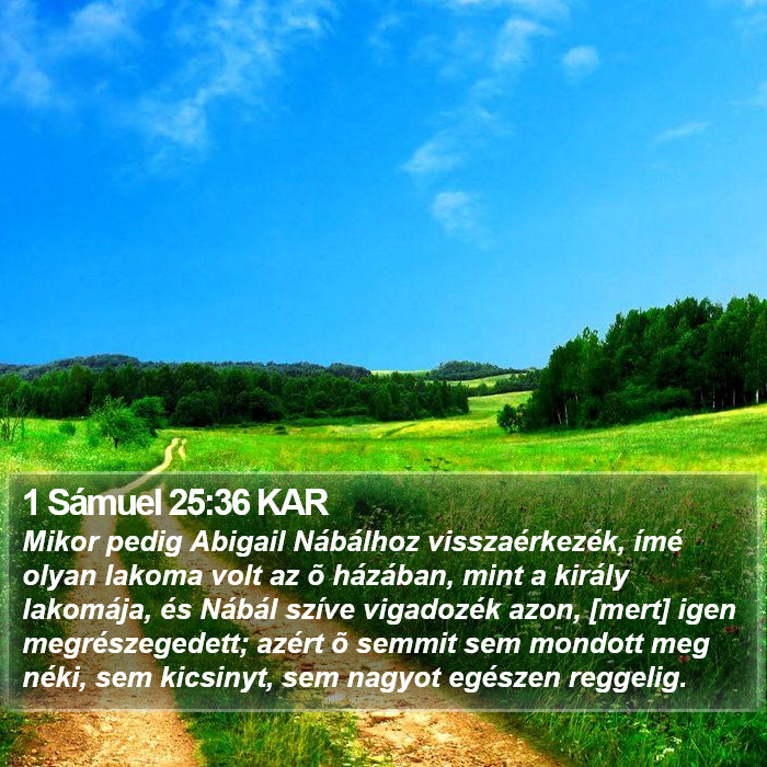 1 Sámuel 25:36 KAR Bible Study