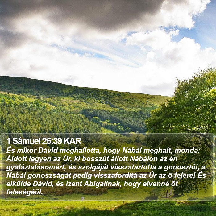 1 Sámuel 25:39 KAR Bible Study