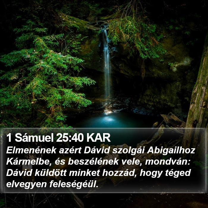 1 Sámuel 25:40 KAR Bible Study