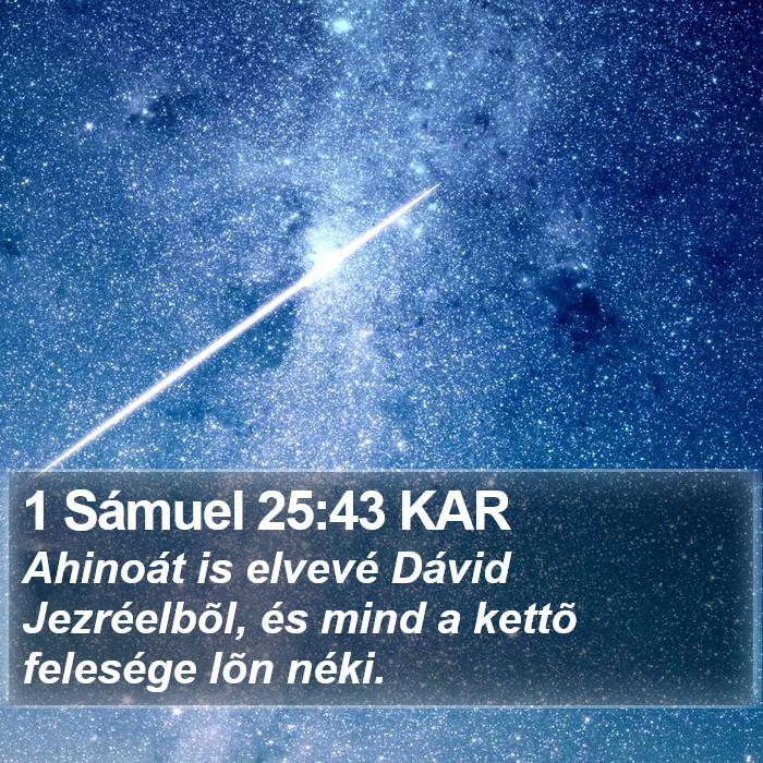 1 Sámuel 25:43 KAR Bible Study