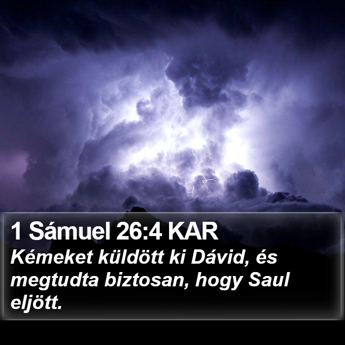 1 Sámuel 26:4 KAR Bible Study