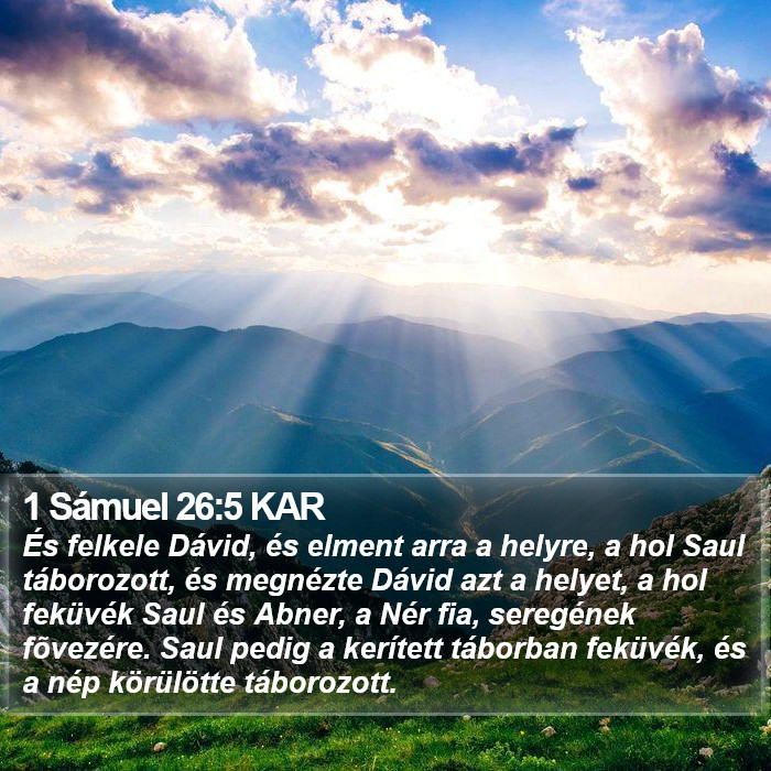 1 Sámuel 26:5 KAR Bible Study