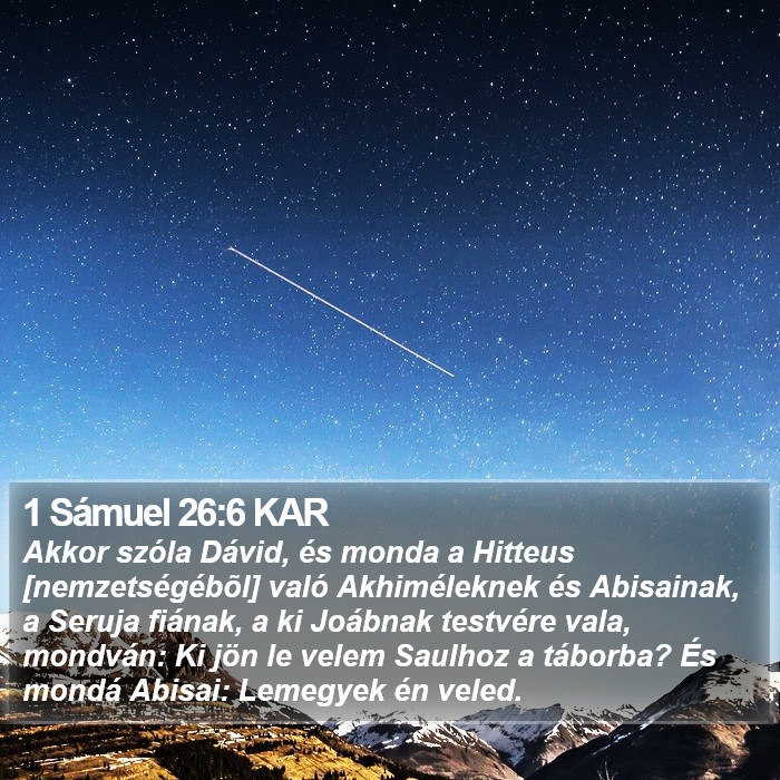 1 Sámuel 26:6 KAR Bible Study