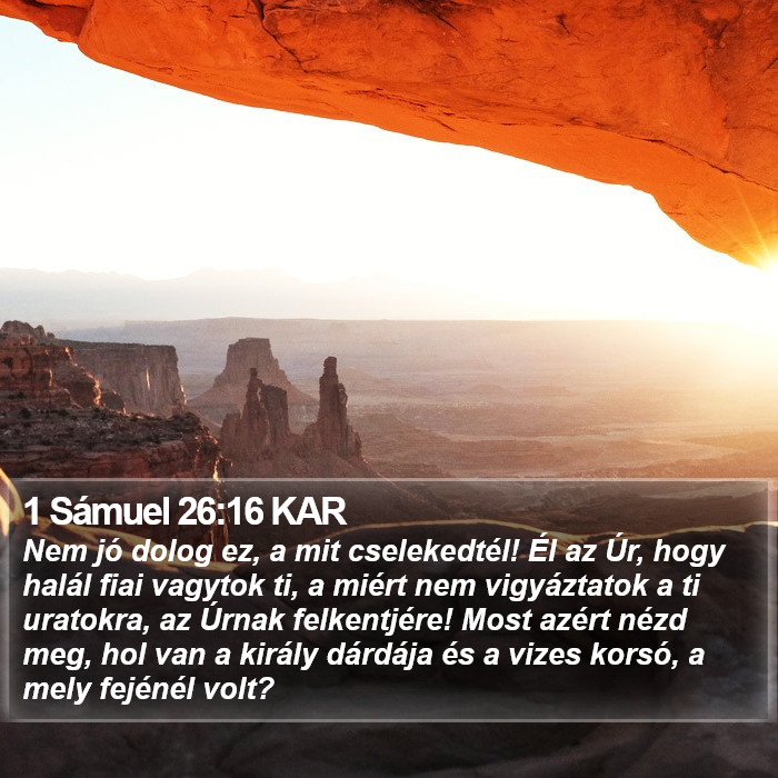 1 Sámuel 26:16 KAR Bible Study