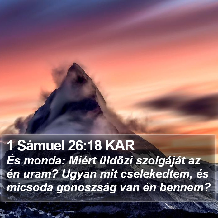 1 Sámuel 26:18 KAR Bible Study