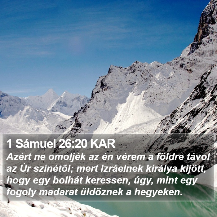 1 Sámuel 26:20 KAR Bible Study