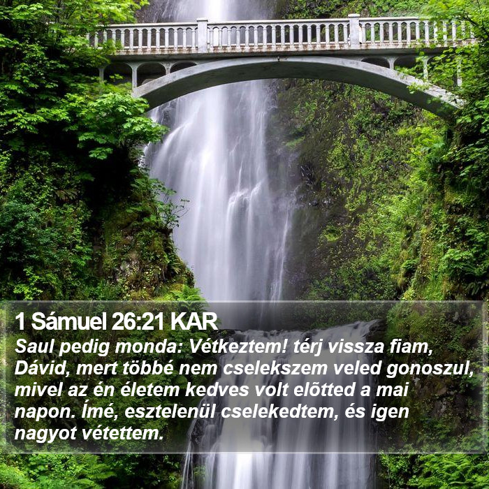 1 Sámuel 26:21 KAR Bible Study