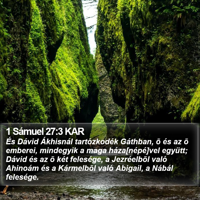 1 Sámuel 27:3 KAR Bible Study