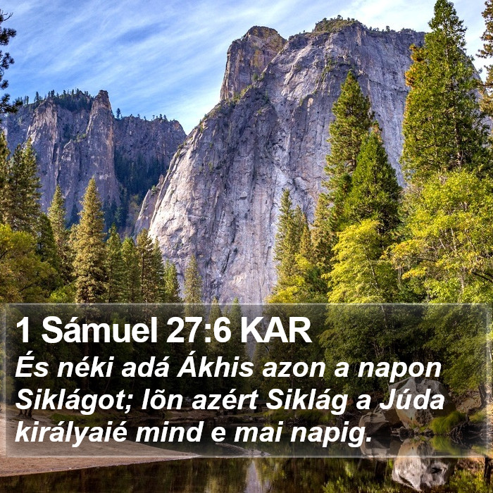 1 Sámuel 27:6 KAR Bible Study