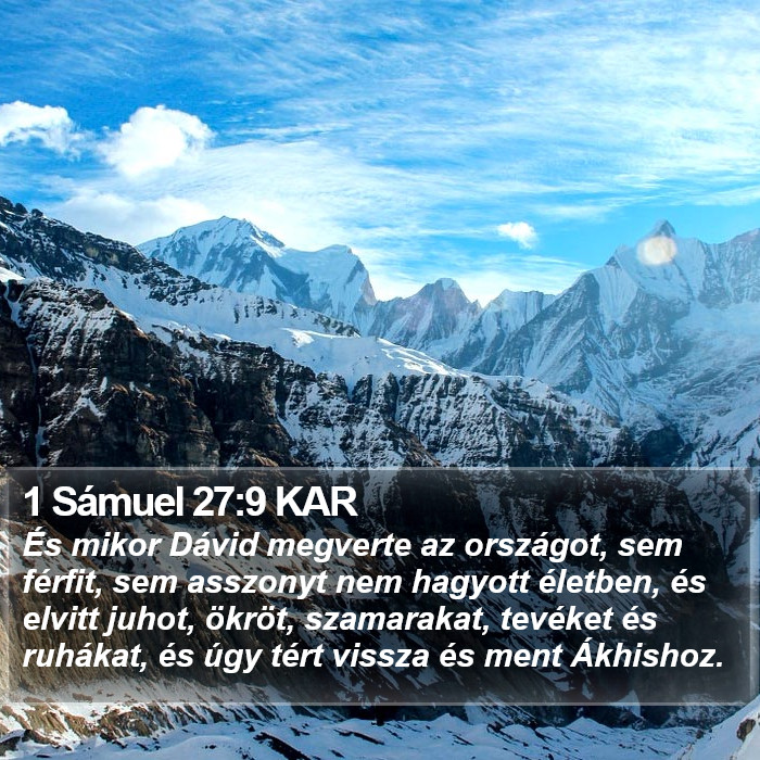 1 Sámuel 27:9 KAR Bible Study