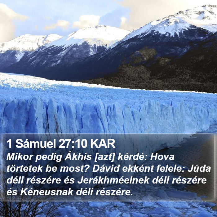 1 Sámuel 27:10 KAR Bible Study