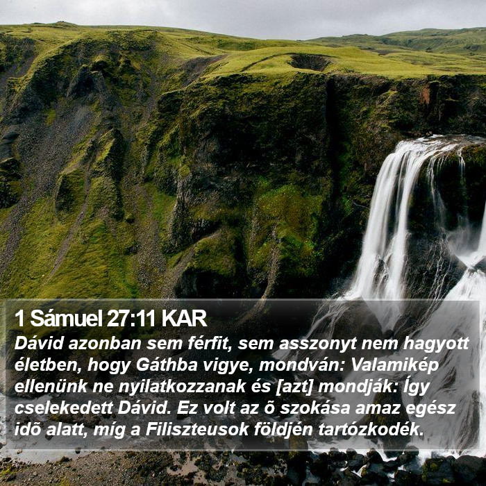 1 Sámuel 27:11 KAR Bible Study