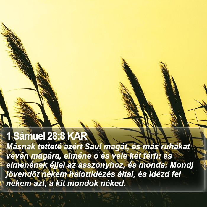 1 Sámuel 28:8 KAR Bible Study