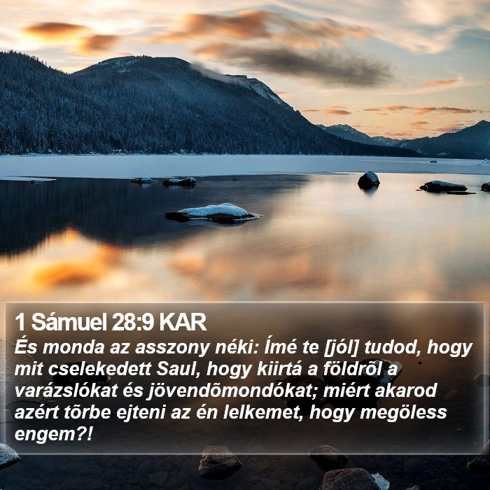 1 Sámuel 28:9 KAR Bible Study