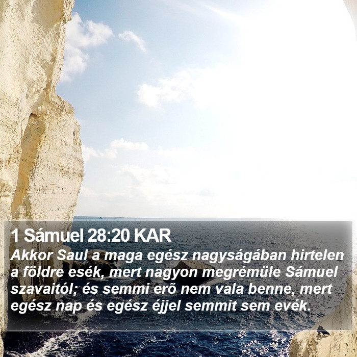 1 Sámuel 28:20 KAR Bible Study