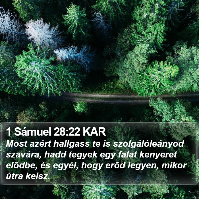 1 Sámuel 28:22 KAR Bible Study