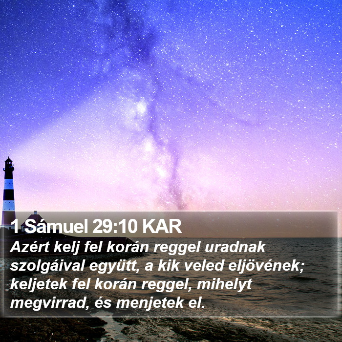 1 Sámuel 29:10 KAR Bible Study