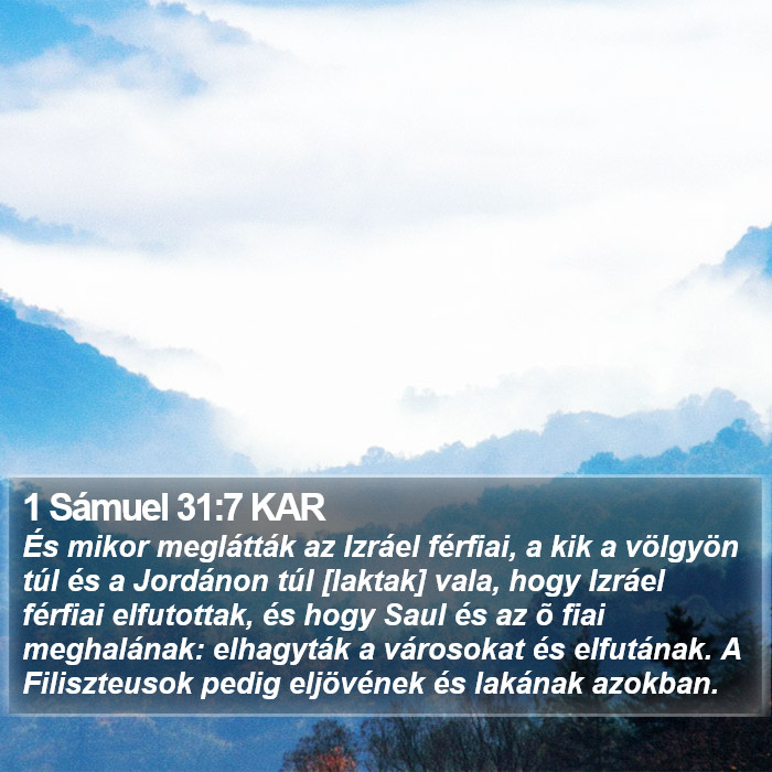 1 Sámuel 31:7 KAR Bible Study