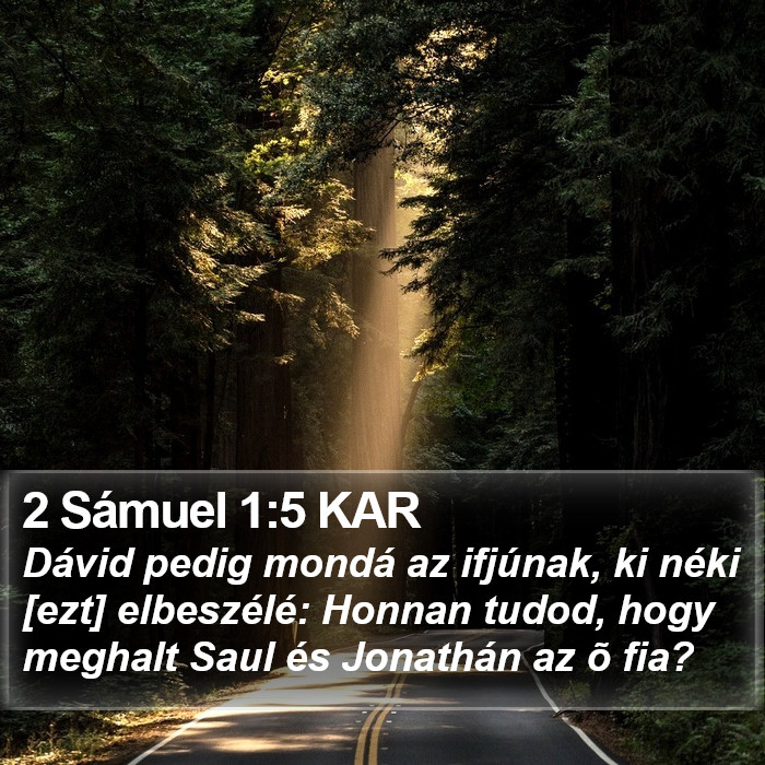 2 Sámuel 1:5 KAR Bible Study