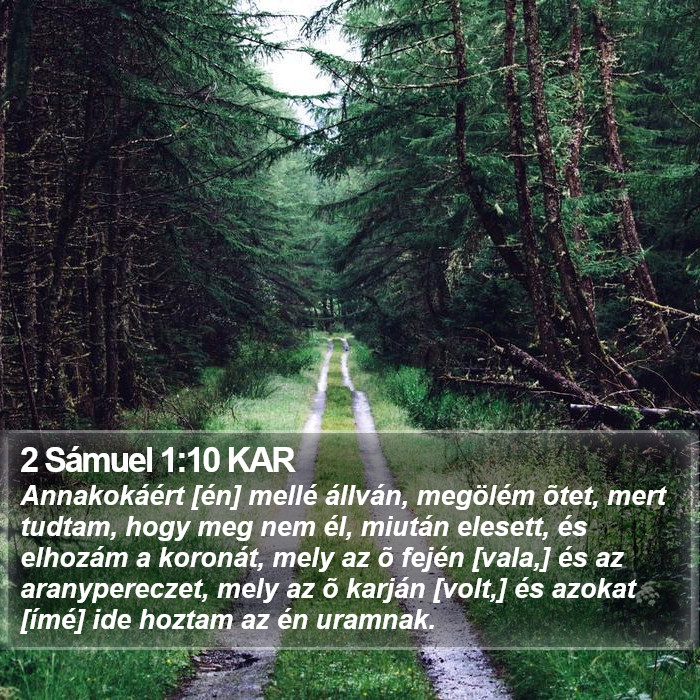 2 Sámuel 1:10 KAR Bible Study