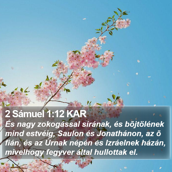 2 Sámuel 1:12 KAR Bible Study