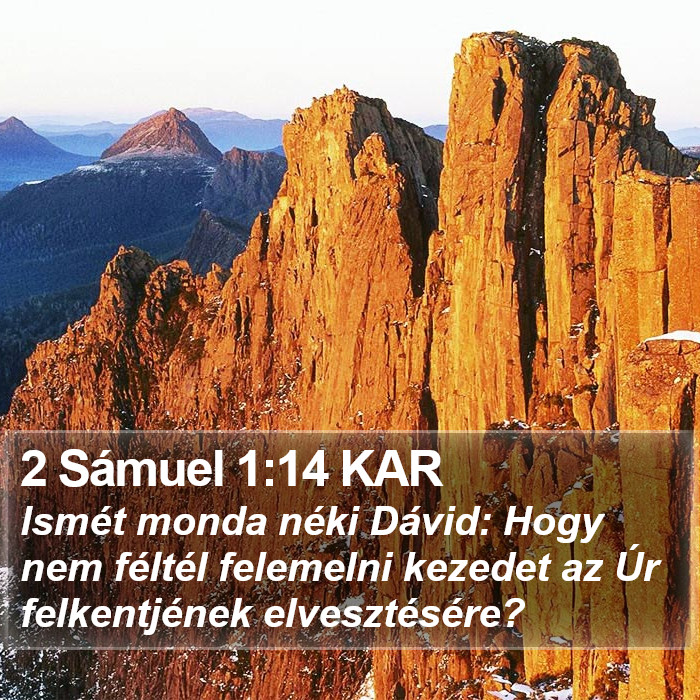 2 Sámuel 1:14 KAR Bible Study