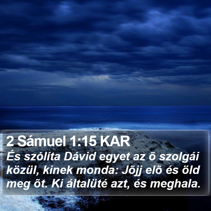 2 Sámuel 1:15 KAR Bible Study