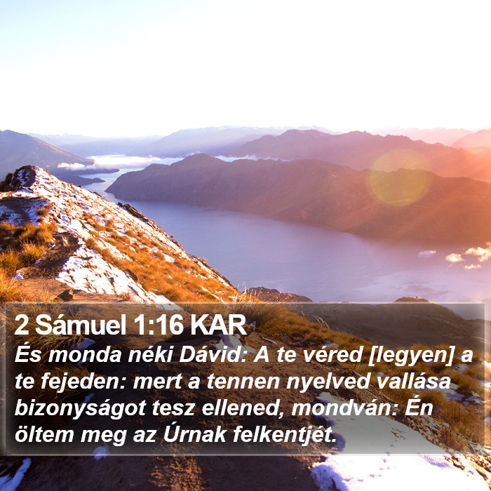 2 Sámuel 1:16 KAR Bible Study