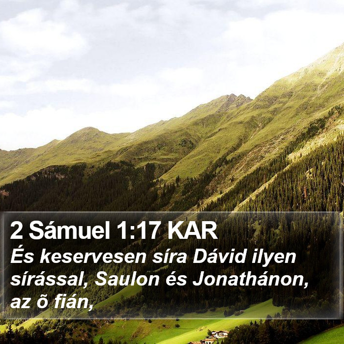 2 Sámuel 1:17 KAR Bible Study