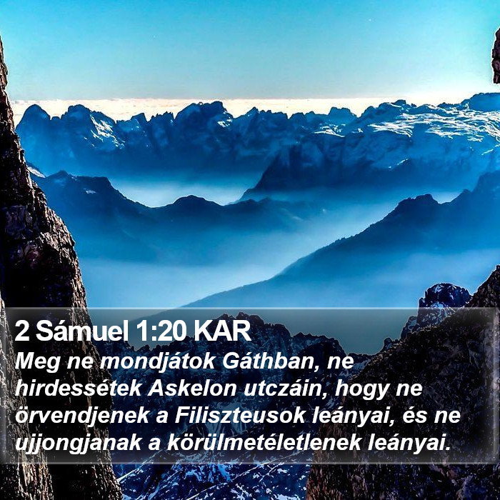 2 Sámuel 1:20 KAR Bible Study