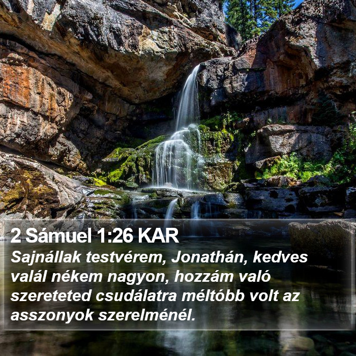 2 Sámuel 1:26 KAR Bible Study