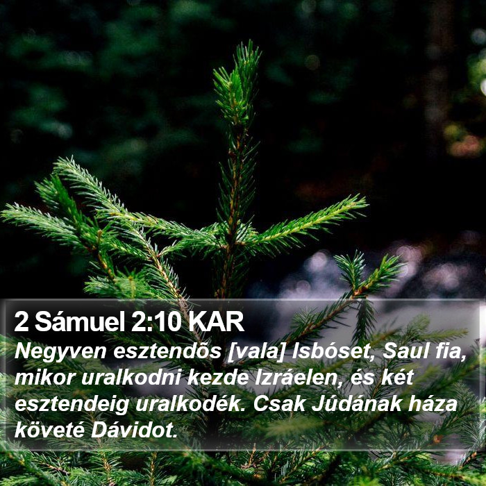 2 Sámuel 2:10 KAR Bible Study