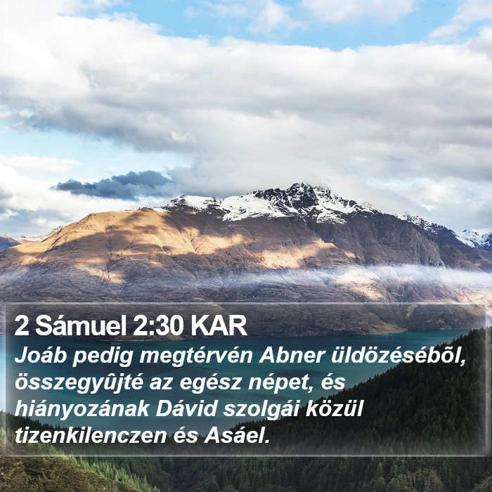 2 Sámuel 2:30 KAR Bible Study