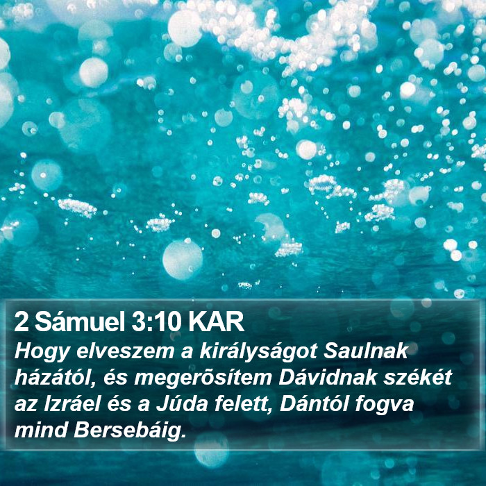 2 Sámuel 3:10 KAR Bible Study