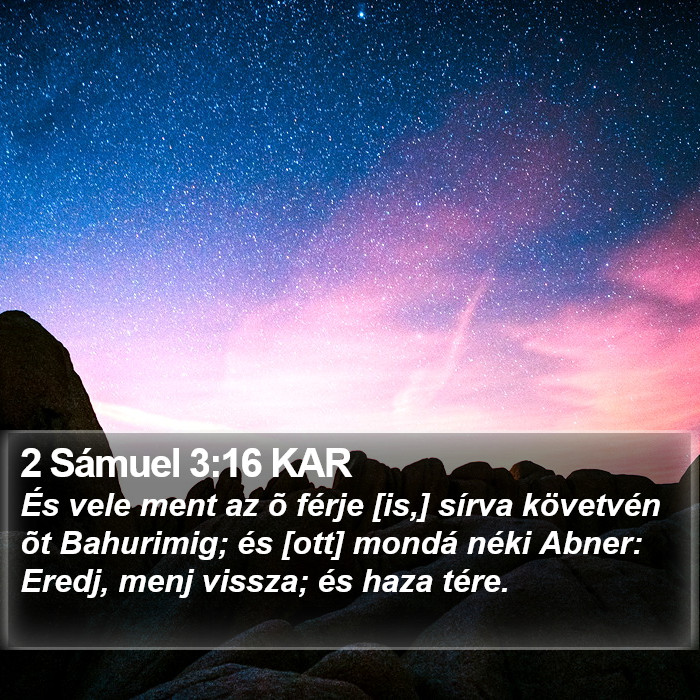 2 Sámuel 3:16 KAR Bible Study