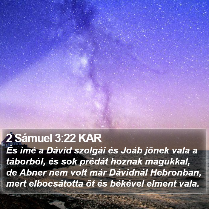 2 Sámuel 3:22 KAR Bible Study