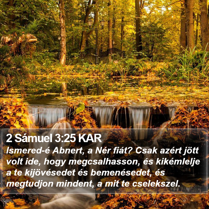 2 Sámuel 3:25 KAR Bible Study