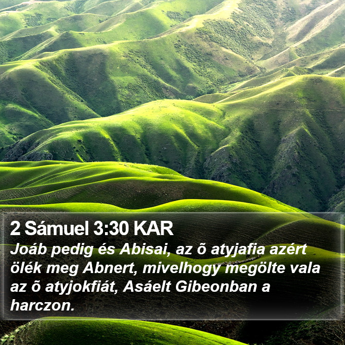 2 Sámuel 3:30 KAR Bible Study